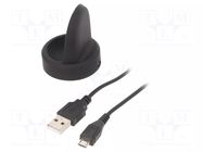 Cable: for smartwatch charging; Samsung; 1m; 1A; black AKYGA