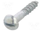 Screw; for wood; 3x16; Head: button; slotted; 0,8mm; steel; zinc BOSSARD