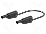 Test lead; 19A; banana plug 4mm,both sides; Urated: 1000V; black STÄUBLI