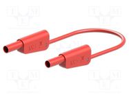 Test lead; 19A; banana plug 4mm,both sides; Urated: 1000V; red STÄUBLI