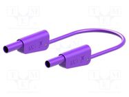 Test lead; 19A; banana plug 4mm,both sides; Urated: 1000V; violet STÄUBLI