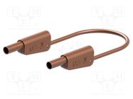 Test lead; 32A; banana plug 4mm,both sides; Urated: 1000V; brown STÄUBLI