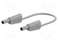 Test lead; 32A; banana plug 4mm,both sides; Urated: 1kV; grey STÄUBLI