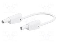 Test lead; 32A; banana plug 4mm,both sides; Len: 0.75m; white STÄUBLI