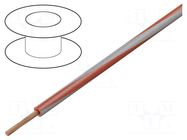 Wire; H05V-K,LgY; stranded; Cu; 0.75mm2; PVC; red-white; 300V,500V BQ CABLE