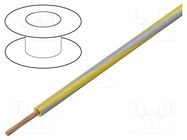 Wire; H05V-K,LgY; stranded; Cu; 0.35mm2; PVC; yellow-grey; 200m BQ CABLE