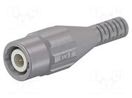 Connector: BNC; socket; grey; crimped; Type: insulated; female STÄUBLI