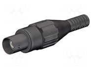 Connector: BNC; socket; black; soldered; Type: insulated; male STÄUBLI