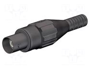 Connector: BNC; socket; black; soldered; Type: insulated; male STÄUBLI