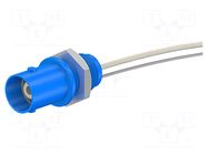 Connector: BNC; socket; blue; on panel,screw type; Type: insulated STÄUBLI