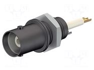 Connector: BNC; socket; black; soldered,on panel; Type: insulated STÄUBLI