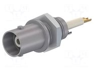 Connector: BNC; socket; grey; on panel,screw type; Type: insulated STÄUBLI