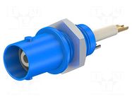 Connector: BNC; socket; blue; on panel,screw type; Type: insulated STÄUBLI
