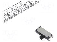 Switch: slide; Pos: 2; SPDT; 0.025A/24VDC; ON-ON; SMT; 6.7x2.6x1.1mm E-SWITCH