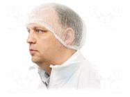 Cleanroom acces: hair nets; 1000pcs; white; 530mm; 10g/m2 ANTISTAT