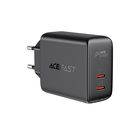 Acefast charger 2x USB Type C 40W, PPS, PD, QC 3.0, AFC, FCP black (A9 black), Acefast