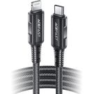 Acefast C4-01 Lightning - USB-C PD cable 30W 3A 480Mb/s 1.8m - black, Acefast
