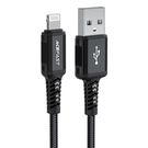 Acefast MFI USB - Lightning cable 1.8m, 2.4A black (C4-02 A Black), Acefast
