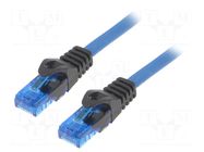 Patch cord; RJ45 plug,both sides; U/UTP; 6a; wire; Cu; blue; 40m LOGILINK
