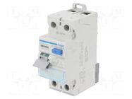 RCD breaker; Inom: 25A; Ires: 30mA; Max surge current: 250A; 240VAC HAGER
