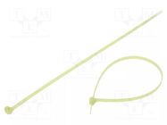 Cable tie; with a metal clasp; L: 378mm; W: 7mm; natural; polyamide PANDUIT