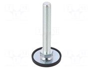 Foot; without locknut,adjustable,with no-slip disk,with lever ELESA+GANTER