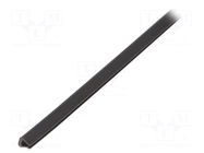 Hole and edge shield; polyetylene; L: 30.5m; black; H: 4.7mm PANDUIT
