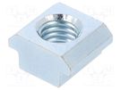 Nut; for profiles; Width of the groove: 10mm; steel; zinc; T-slot FATH