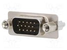 D-Sub; PIN: 15; socket; male; for panel mounting; straight; 2.5A Amphenol Communications Solutions