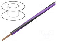 Wire; H05V-K,LgY; stranded; Cu; 0.5mm2; PVC; black-violet; 100m BQ CABLE
