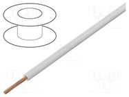 Wire; H05V-K,LgY; stranded; Cu; 0.5mm2; PVC; white; 300V,500V; 100m BQ CABLE