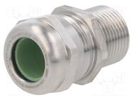 Cable gland; with long thread; M20; 1.5; IP68; stainless steel HUMMEL