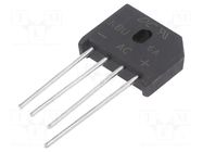 Bridge rectifier: single-phase; Urmax: 50V; If: 6A; Ifsm: 150A; flat DC COMPONENTS