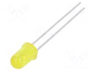 LED; amber; 5mm; 50mcd; 30°; Front: convex; 1.8VDC; No.of term: 2 LITEON