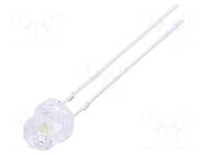 LED; blue (ice blue); 4.85mm; 2180÷3000mcd; Front: Diamond; THT OPTOSUPPLY