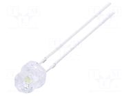 LED; blue (ice blue); 4.85mm; 2180÷3000mcd; Front: Diamond; THT OPTOSUPPLY