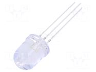 LED; red/blue; 10mm; 30°; Front: convex; 2.1÷2.6/3.1÷3.6VDC; round OPTOSUPPLY