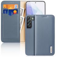 Dux Ducis Hivo Leather Flip Cover Genuine Leather Wallet For Cards And Documents Samsung Galaxy S22 + (S22 Plus) Blue, Dux Ducis