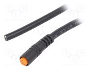 Connection lead; M8; PIN: 4; straight; 10m; plug; 50VAC; 4A; -25÷80°C LUTRONIC