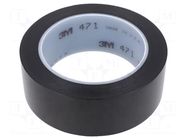 Tape: marking; black; L: 33m; W: 38mm; Thk: 0.13mm; 2.5N/cm; 130% 3M