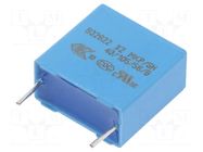 Capacitor: polypropylene; X2; 470nF; 18x17.5x9mm; THT; ±10%; 15mm EPCOS