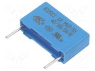 Capacitor: polypropylene; X2; 100nF; 18x10.5x5mm; THT; ±10%; 15mm EPCOS