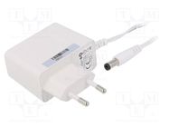 Power supply: switching; mains,plug; 12VDC; 1A; 12W; Plug: EU; white POS