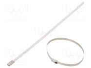 Cable tie; L: 200mm; W: 4.6mm; stainless steel AISI 304; 890N BM GROUP