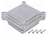 Enclosure: shielding; X: 96mm; Y: 96mm; Z: 45mm; aluminium; natural GAINTA