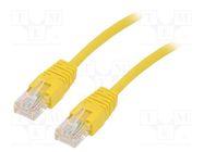 Patch cord; U/UTP; 5e; stranded; CCA; PVC; yellow; 2m; 26AWG GEMBIRD