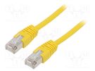 Patch cord; F/UTP; 5e; stranded; CCA; PVC; yellow; 0.5m; 26AWG GEMBIRD