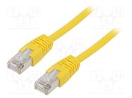 Patch cord; F/UTP; 5e; stranded; CCA; PVC; yellow; 1m; 26AWG GEMBIRD
