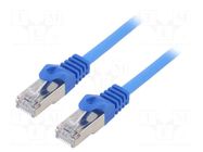 Patch cord; RJ45 plug; F/UTP; 6; stranded; CCA; PVC; blue; 1m; 26AWG GEMBIRD