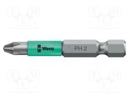 Screwdriver bit; ACR®,Phillips; PH2; Overall len: 50mm WERA